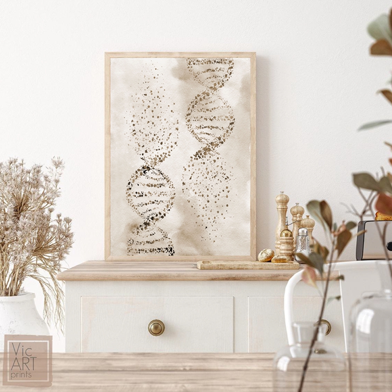DNA Molecule Print Modern Medi – обзор и цена Medical Lab Posters