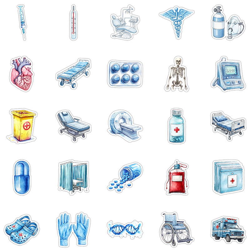 50PCS Cartoon Medical Equipmen – обзор и цена Medical Lab Equipments